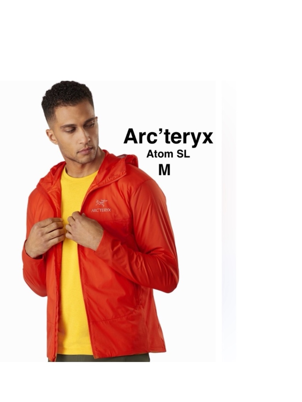 Arc’teryx ATOM SL MEN HOODY Size M color Solaris in excellent condition - Picture 1 of 17